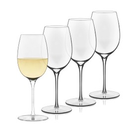 Libbey 4 Piece Signature Kentfield Classic White Wine Set, 13 oz, Clear