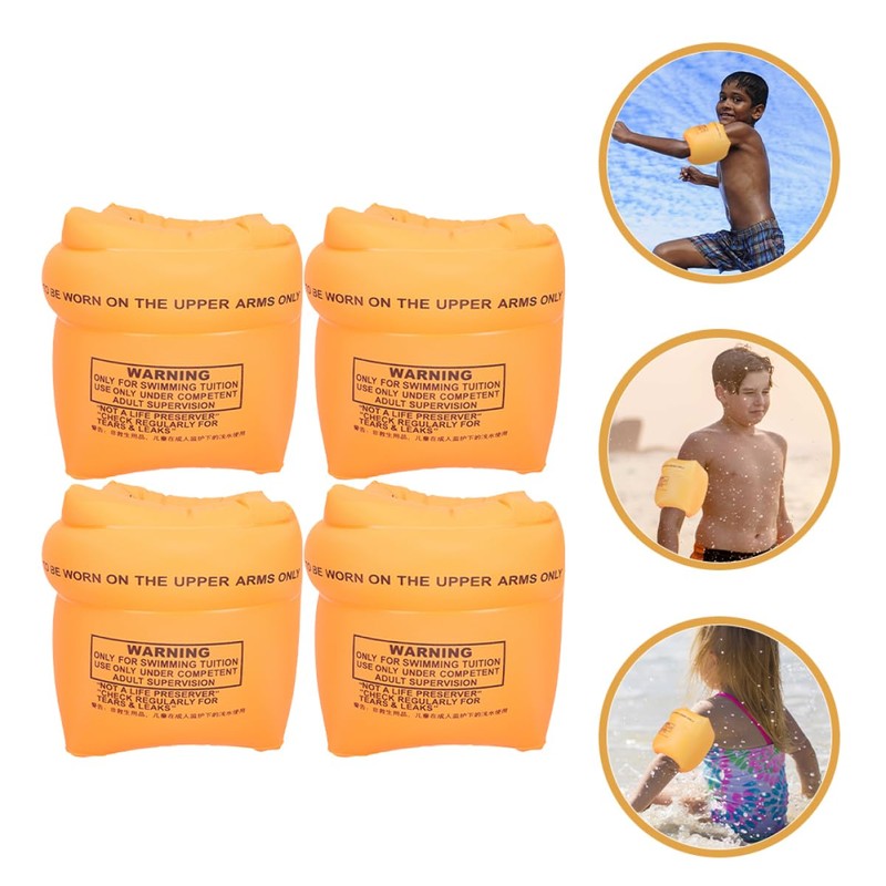 Kisangel Beginner's Swimming Aid 4pcs Arm Floaties Inflatable Swim Armbands