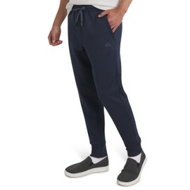 Quiksilver Men's Regular Fit Active Performance Heavyweight Jacquard Mesh and Polar Fleece Jogger Pants, Dress Blue