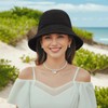 YAMEIZE Straw Bucket Hat for Women - Summer Packable Lightweight