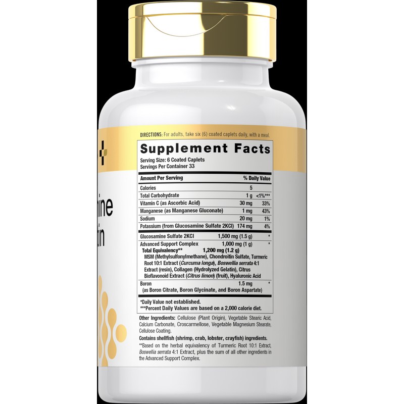 Doctor's Way Glucosamine Chondroitin MSM | 200 Caplets | with