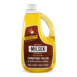 Milsek Furniture Polish and Wood Cleaner with Lemon Oil - Multipurpose Solution for Home Improvement from Hardwood Floors to Kitchen Cabinets - 64 Fl Oz (Pack of 1)