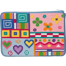 Stitch & Zip Needlepoint Purse Kit- Patchwork