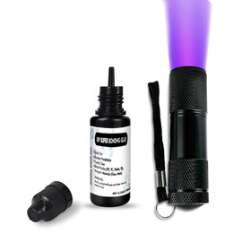EDSRDXS UV Bonding & Welding Glue Kit UV Resin Kit with 3W UV Light Quick-Drying & Waterproof Liquid Plastic Welding Glue Household Repairs Only for Plastic, Glass, Metal 0.35oz (10ml)