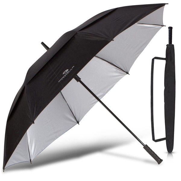 Procella Golf Umbrella UV Protection, Windproof, Waterproof - UPF 50+ Sun Umbrella for Walking, Golf and Sports - Superior Heavy Duty Automatic UV Blocker Umbrella - Matching Carrying Case Sleeve