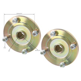 ICONSPORTSS 2PCS Rear Axle Wheel Hubs 24 Tooth Spline, 4 Stud 110mm Bolt Pattern Left & Right Fit for 110cc 125cc ATV Quad Go Kart Dune Buggy Golf Cart Taotao Kazuma coolster 4 Wheeler