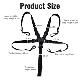 5 Point Universal Highchair Safety Belts, Adjustable Safety Belt, Baby Harness Pushchair Accessories, Replacement Safety Belts, Baby Safety Belt for High Chair