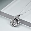 POPLYKE Wheel of Hecate Goddess Symbol Pendant Necklace Sterling Silver