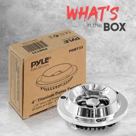 Pyle 4" Titanium Tweeter with Engineering Plastic Frame - 200 Watts, 1.75'' Voice Coil, Car Audio Tweeter for Stereo and Speaker - PDBT33