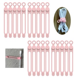 [20Park]UMUST Silicone Cable Ties, Reusable Cable Management Organizer,Cable Straps,Cord Ties,Multipurpose Elastic Cord Organizer for Bundling and Fastening Cable Cords Wires(pink)