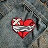 CHBROS Broken Heart Embroidered Patch Applique Iron/Sew on Patches for