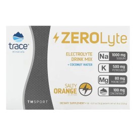 Trace Minerals Zero Lyte Electrolitos En Polvo 30pz/7.3g Sabor Naranja