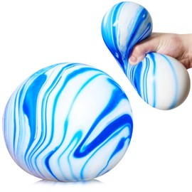 Giant Stress Balls for Kids and Adults - Jumbo Dough Balls Sensory Fidget Toy - Pull, Stretch and Squeeze Stress Ball Squishy Toys, Soft Dough Ball for Relax, Focus, Anxiety Relief (Blue)