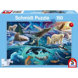 Schmidt Spiele 56484 Animals in the Arctic, 150 Pieces, Children's Puzzle, Colourful