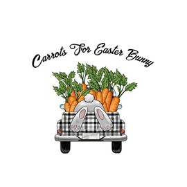Carrot for Easter Bunny Adorable Trunk Rabbit Decals for Computer Tumbler Mug Car Decor Vinyl Removable Peel and Stick Large Happy Easter Giftss for Women 6inch