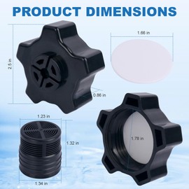 SX180LA Drain Cap for Hayward Pro-Series S310T2 S270T2 S360T2 S140T S180T S210T and Pro-Series Plus S311SX S311SXV S360SX Pool Sand Filters Drain Cap Gasket and Screen Replacement Assembly - 2 Pack