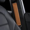 POKSRI 1P Genuine Cowhide Leather seat Belt Cover pad,car Seatbelt