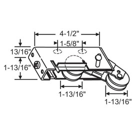 Fleetwood Tandem Door Roller for Sliding Patio Door | Roller Replacement for Sliding Glass Door Repair | Steel Roller | Impact Door Roller Wheel Fix and Repair Sliding Door
