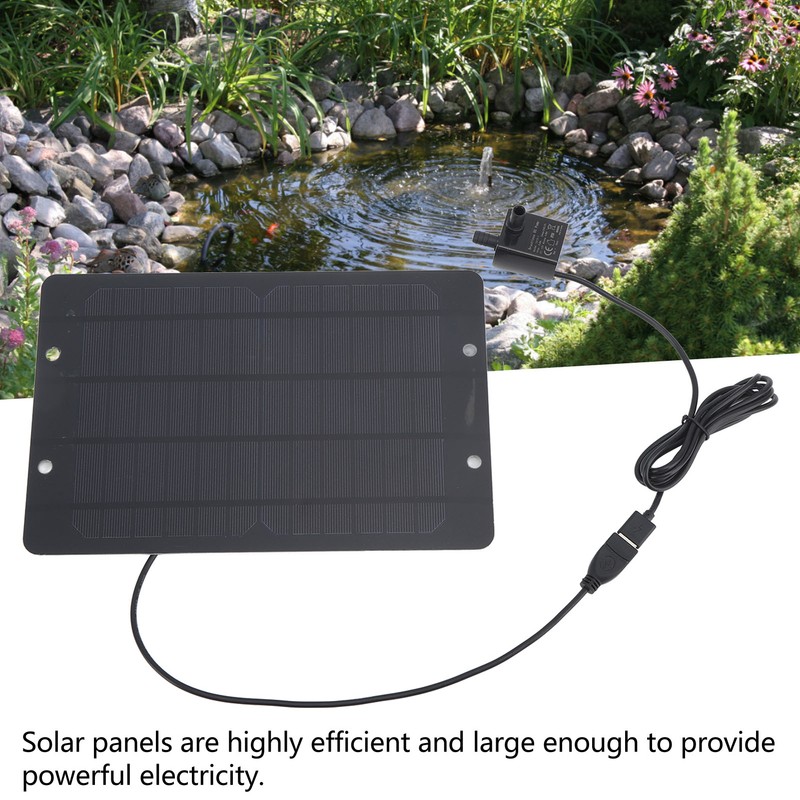 Solar Water Fountain Pump Set 6V 10W USB Solar Fountain