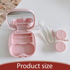 3 Stück Kontaktlinsenbehälter, Kontaktlinsen Aufbewahrung, Tragbar Hygiene Kontaktlinsenbehälter Reiseset Mit Spiegel für tägliche Ausflüge wie Reisen und Arbeiten