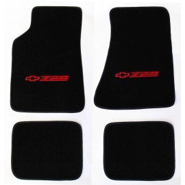 AFM NEW! Carpet Floor Mats 1982 - 2002 Camaro Z28 Embroidered Logo in Red 4 pc Set