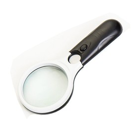 Magnifier 3 LED Light 3x 45x Handheld Lighted Magnifier Glass Reading Aid Magnifying Glass Lens Jewelry Loupe Ideal for Seniors Reading, Crafts, Hobby, Book, Page, Great Tool for Visual Impairment