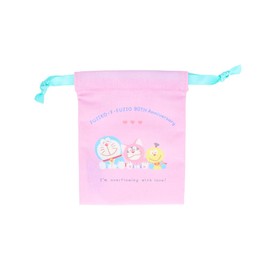 Sunstar Stationery S2333120 Fujiko F Fujio 90th Anniversary Drawstring Mini Fujiko F Fujio 90th Anniversary Matching Pose