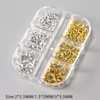 6 Grids Gold Silver Punk Bullet Rivet Nail Charm,3D Gothic