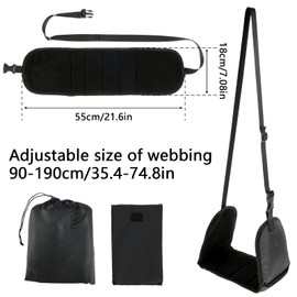 Airplane Footrest Adjustable Hanging Foot Hammock Portable Plane Leg Rest Foldable Memory Foam Office Footrests for Airplane Travel Flight Train Office Under Desk Prevent Pain Stiffness