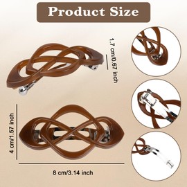 4-Pack Hair Clips, Large French Hair Barrettes for Women Non-Slip, Decorative Vintage Flat Claw French Hair Clips