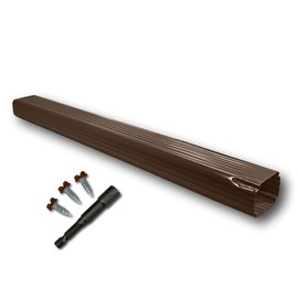 Eagle 1 Aluminum Downspout Extension (Multiple Sizes and Colors) Includes Matching Screws and Hex Driver (2x3-30" / Brown)