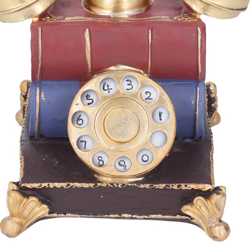Retro Resin Telephone Model Home Study Desktop Antique Telephone Model