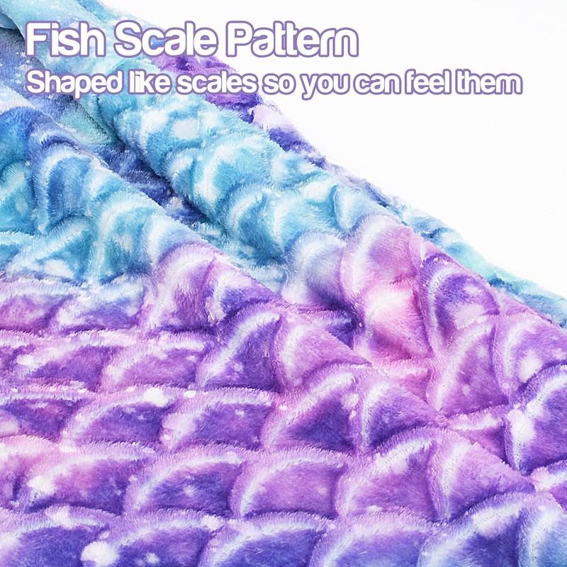 Catalonia Classy Mermaid Tail Blanket, Soft Warm Plush Fleece Sleeping