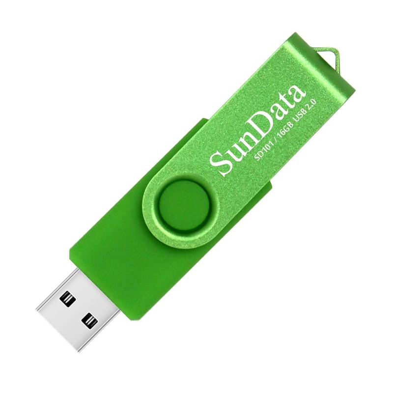 SunData 16 GB USB Flash Drives Rotate Metal Pack of