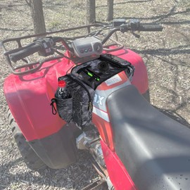 Vanlison ATV Tank Bag Saddle Bag Waterproof Motorcycle Bag Compatible with Snowmobile Sportsman Scrambler FourTrax Grizzly UTV Hanging Storage Bag Phython