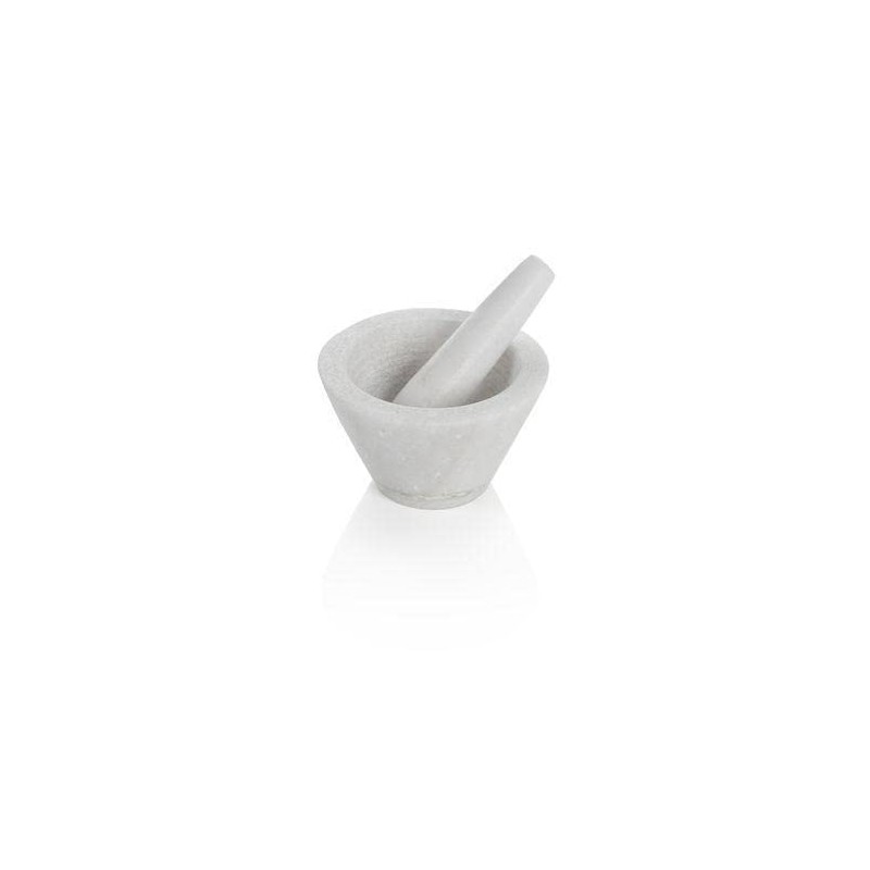 Boska Mörser Spicy/speziell für Gewürze/Spülmaschinenfest/Granit/Weiß / 100 x 100 x