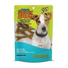 FIDO - Super Breath Dental Care Bones for Dogs - 8 Treats Per Pack (3 Pack) - Dog Dental Treats for Medium Dogs (Made in USA) - Dog Dental Chews Help Reduce Plaque, Tartar Buildup, and Freshens Breath