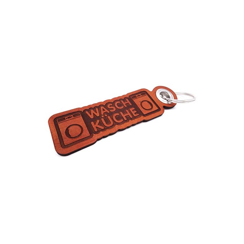 Samunshi® Leather Keyring with Engraving with Lettering Motifs Gifts Made