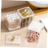 CAXUSD 2pcs Cotton Pad Holder Transparent Cosmetic Organizer for Makeup