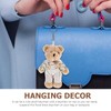 CALLARON 2-Piece Bear Plush Keychain Set for Couples Matching Bag