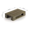 LACOR 61060 Mini Pallet Food Presentation, 100% Birch Wood, Durable