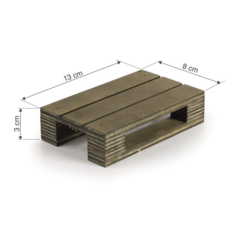 LACOR 61060 Mini Pallet Food Presentation, 100% Birch Wood, Durable