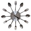 Linian 3D Removable Wall Clock Cutlery Kitchen Spoon Fork Wall