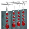Yapicoco Shower Curtain Hooks Rings for Bathroom, 12PCS Gemstone Crystal