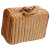 SUPVOX Imitation Rattan Storage Box Camping Folding Box Handwoven Wicker
