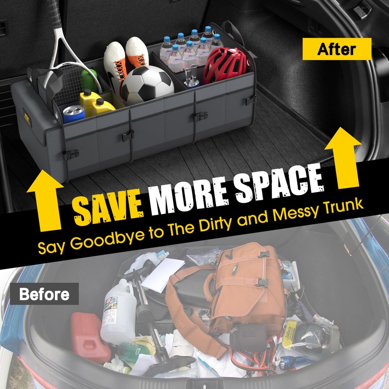 MIKKUPPA Car Trunk Organizer with Cooler - 100L Large Car