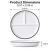 Ceramic Divided Plate – 3-Section Round Food Serving Plate for