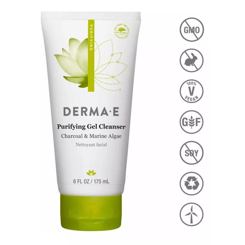 Derma-E Derma E Limpiador De Gel Purificante, Carbón Activado, 6oz