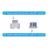 WINGSOL WINGSOL 1/2 and 3/8 Brass Feed Water Adapter, 3
