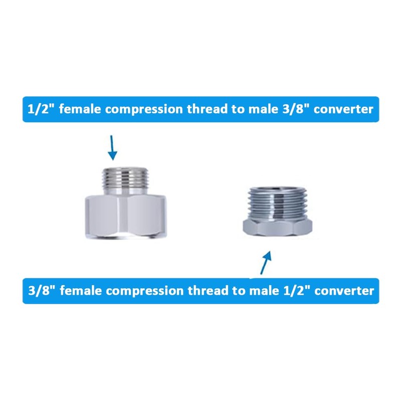 WINGSOL WINGSOL 1/2 and 3/8 Brass Feed Water Adapter, 3
